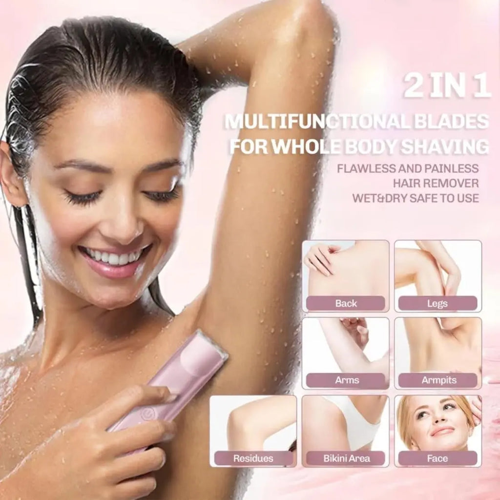 Pubic Trimmer | Wireless Personal Shaver with USB Charging,Waterproof Body Shaver,For Women Bikini Public Area Underarms Legs Arms Chest Intimate Back