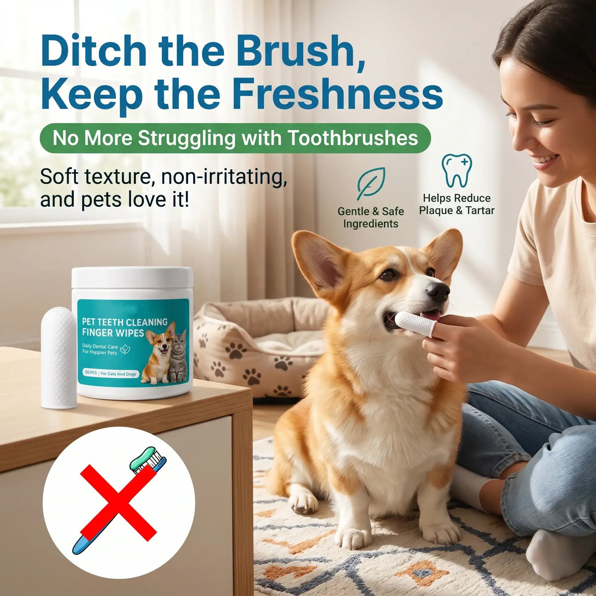 Teeth Cleaning Wipes（Buy 1, get 1 free）