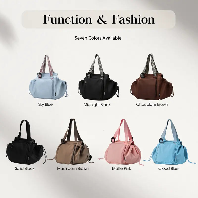 Large-Capacity, Expandable, Splash-Resistant Women's Travel Tote Bag