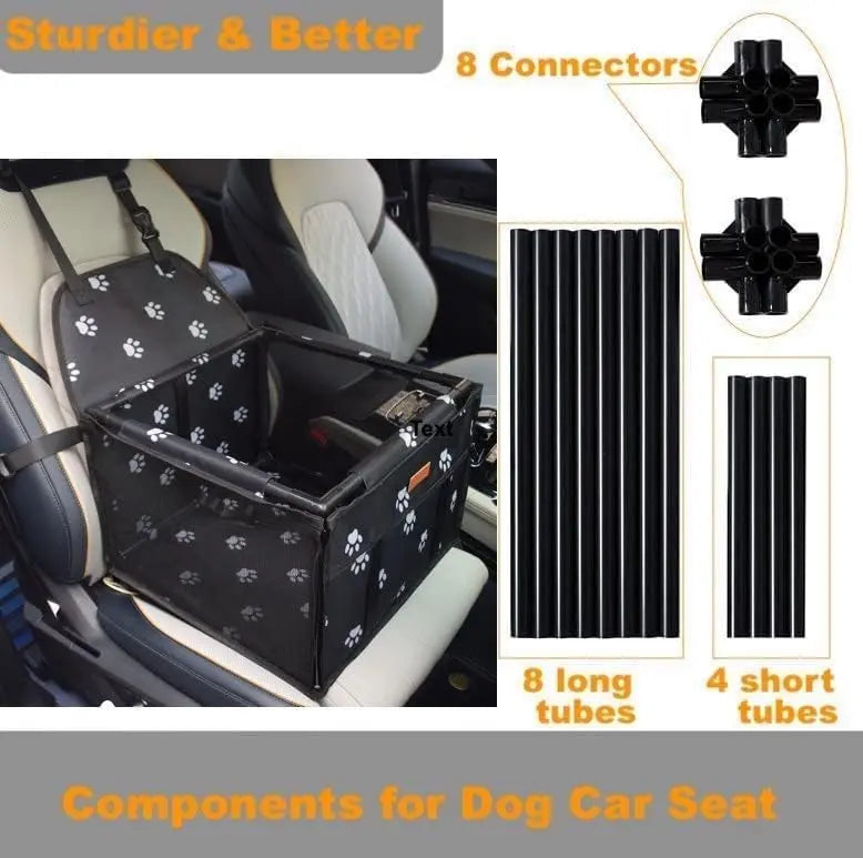 Waterproof Pet Dog Car Seat Booster Box and Basket with Seat Belt Restraint System