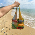 3D Fish Applique Knitted Beach Tote