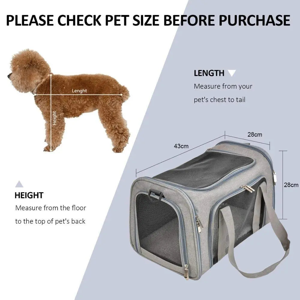 Pet carrier, suitable for small dogs and cats