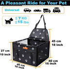 Waterproof Pet Dog Car Seat Booster Box and Basket with Seat Belt Restraint System