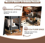 Multifunctional trolley, equipped with wooden shelves and metal baskets, suitable for various scenarios