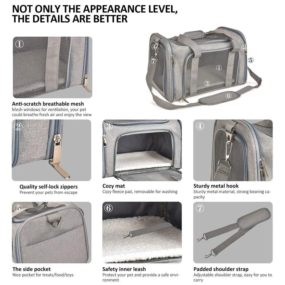 Pet carrier, suitable for small dogs and cats