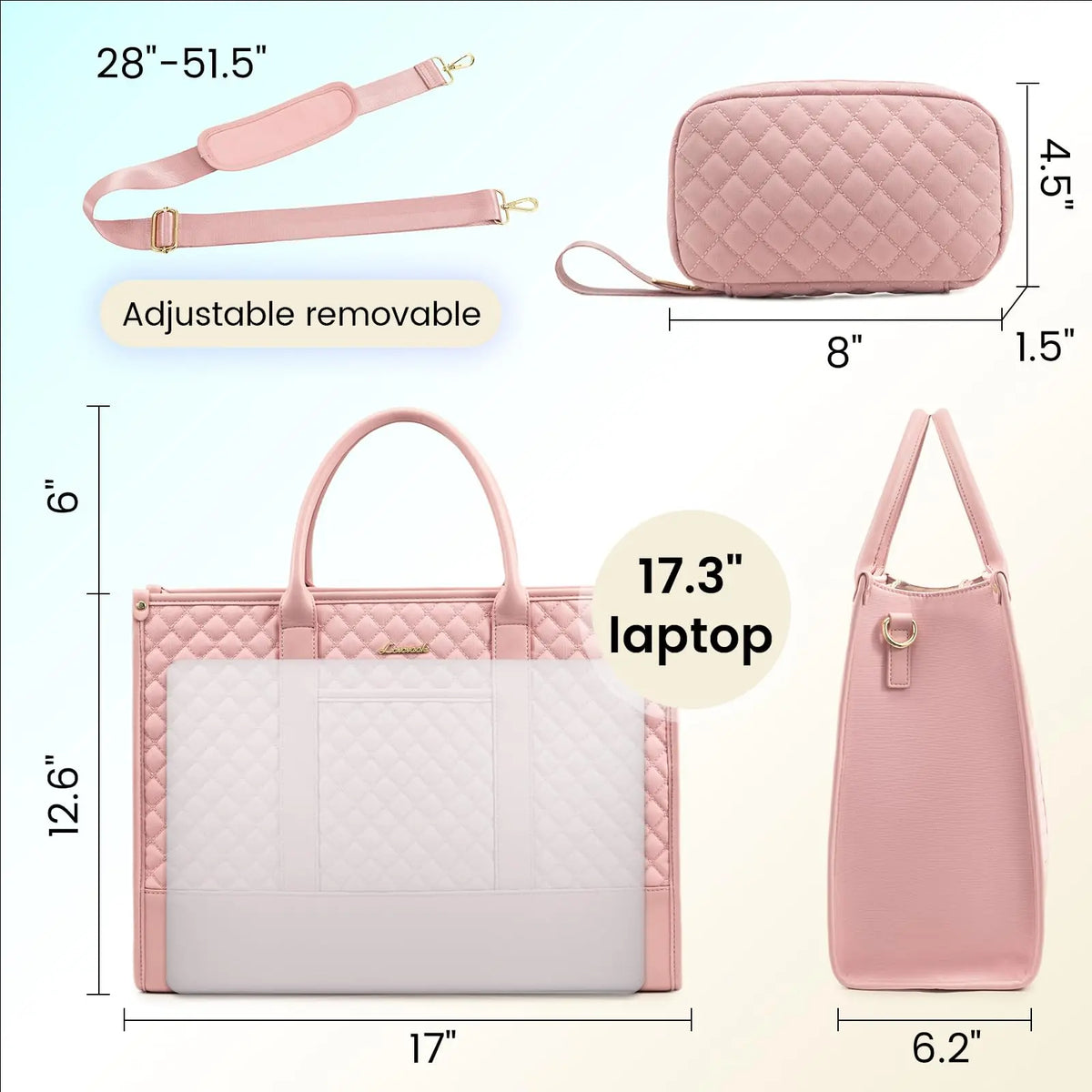 17-inch Waterproof Laptop Bag for Women