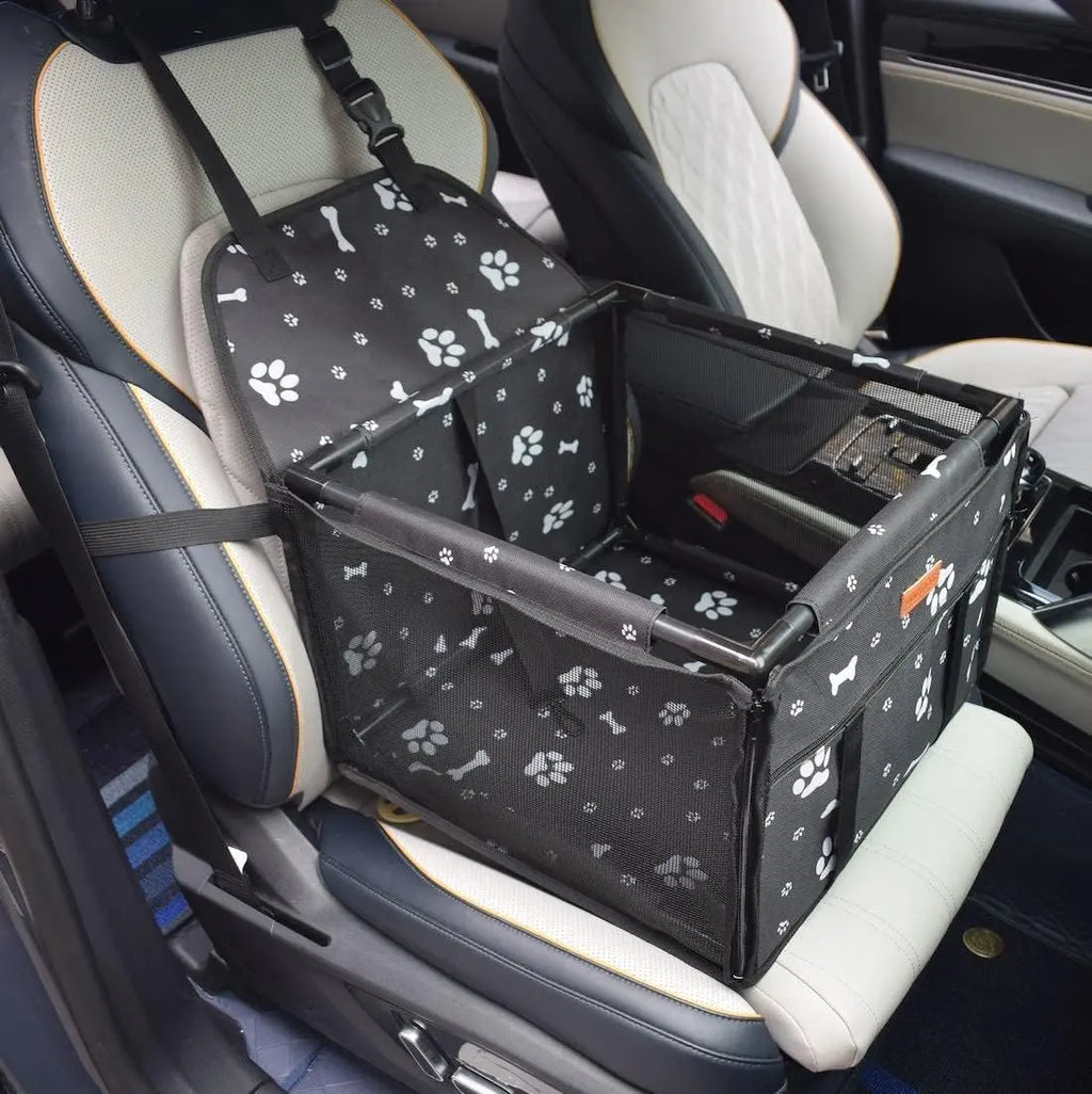 Waterproof Pet Dog Car Seat Booster Box and Basket with Seat Belt Restraint System