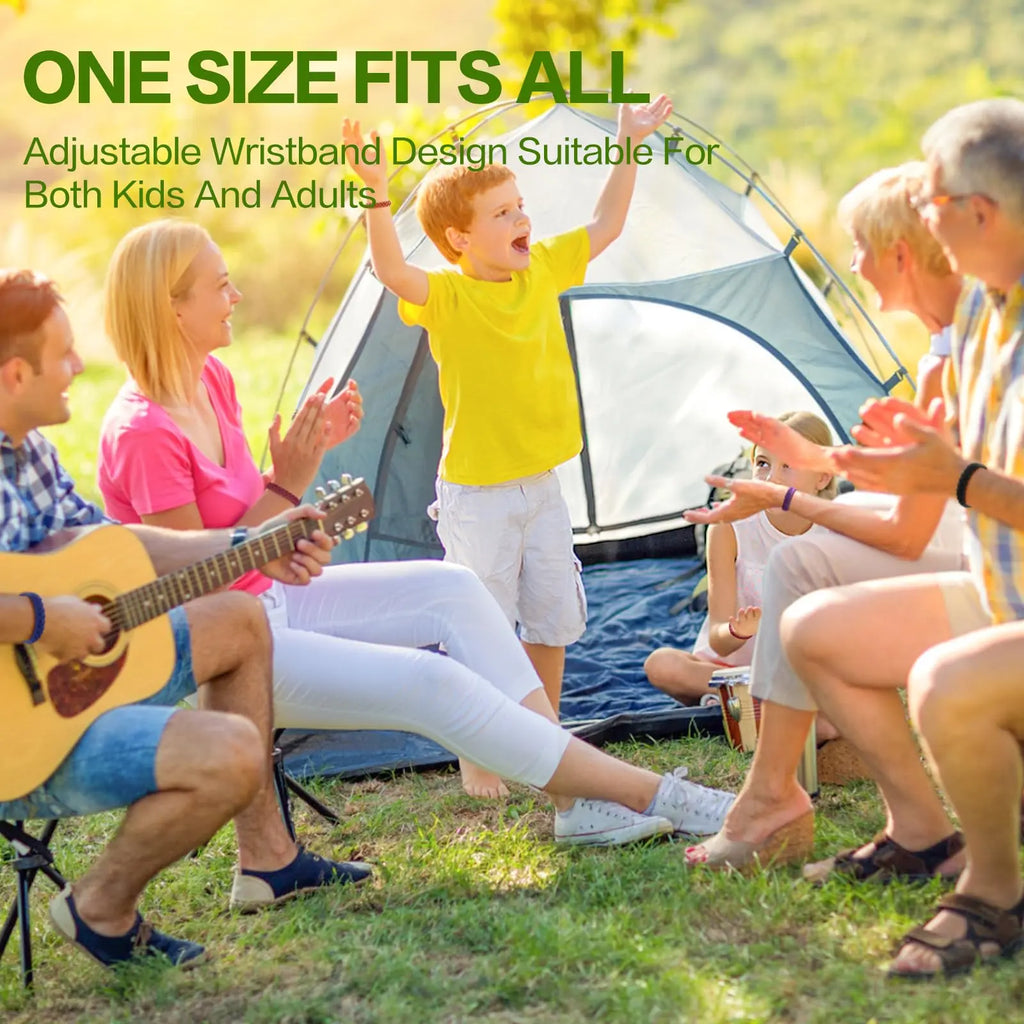 Mosquito Repellent Wristbands, 12-Pack, Natural Ingredients, DEET-Free, 300 Hours of Protection