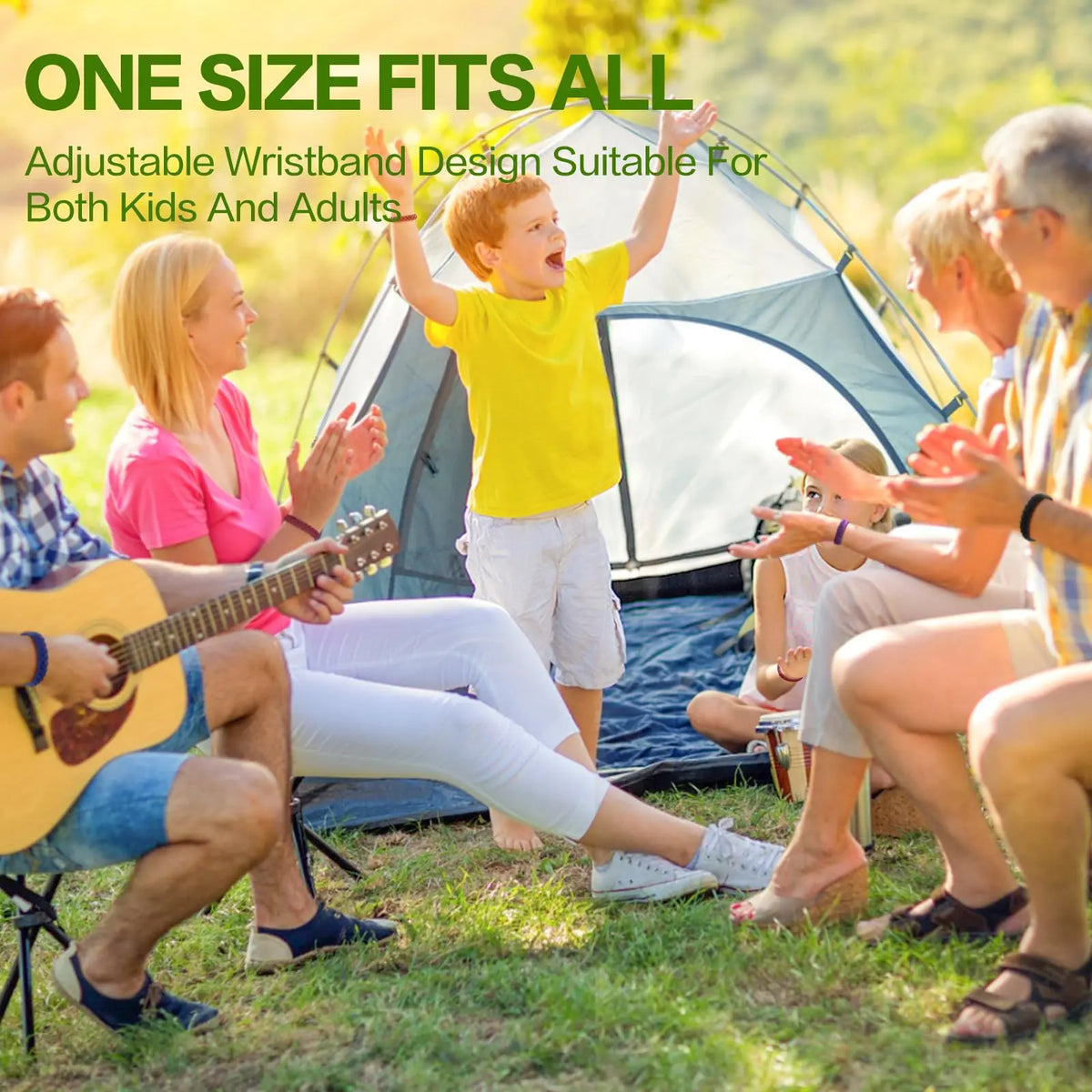 Mosquito Repellent Wristbands, 12-Pack, Natural Ingredients, DEET-Free, 300 Hours of Protection