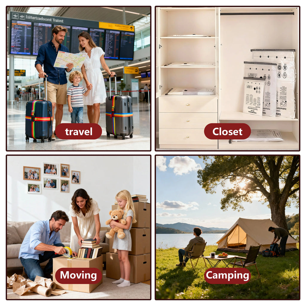 Shrink Your Luggage by 80% with the Ultimate Cordless Travel Vacuum Storage Kit!