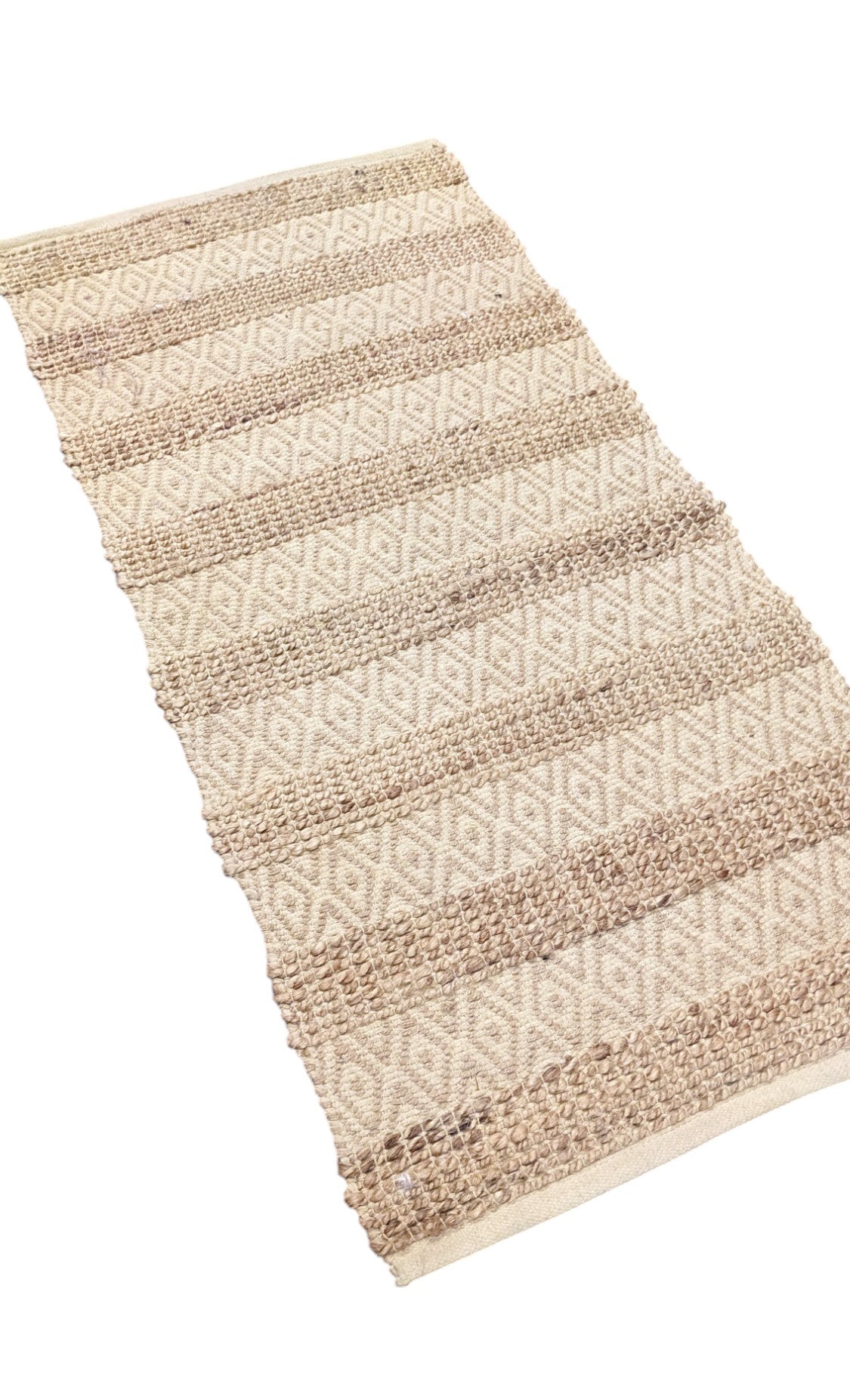 Braided Natural Jute Rug - 125 × 73 cm