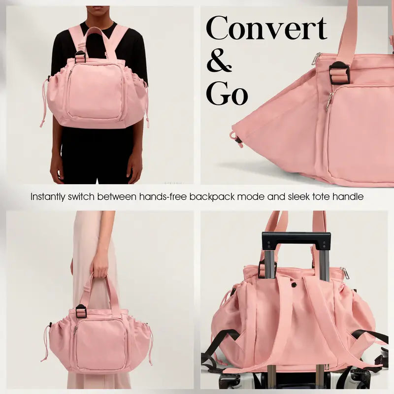 Large-Capacity, Expandable, Splash-Resistant Women's Travel Tote Bag