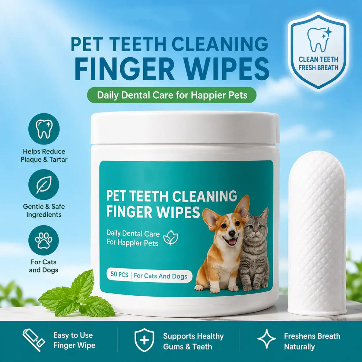 Teeth Cleaning Wipes（Buy 1, get 1 free）