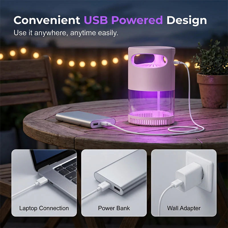 🔥2026 Hot Sale 🦟UV Mosquito Killer Lamp – quiet, USB, chemical-free. 50K+ sold! 🔇🌙